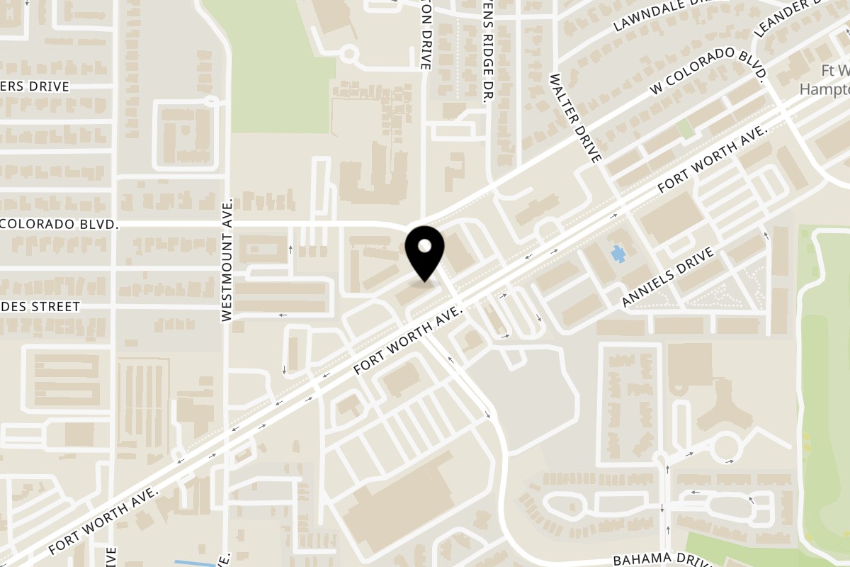 Map showing the location of Frida's Tacolandia on 839 Singleton Blvd in Dallas